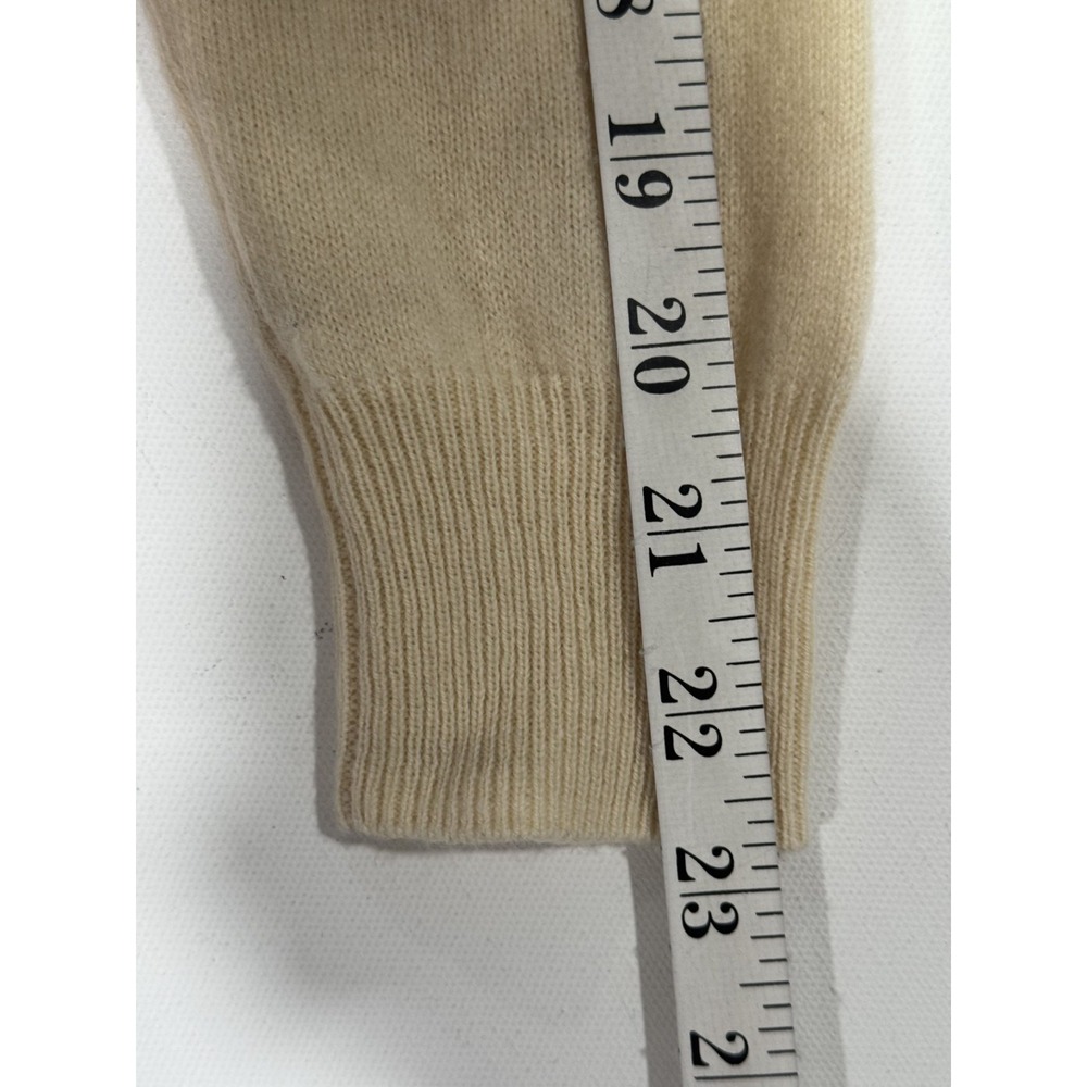 Massimo Dutti Turtleneck Sweater XS Wool Cashmere Tie Front Beige Minimalist - Picture 12 of 12